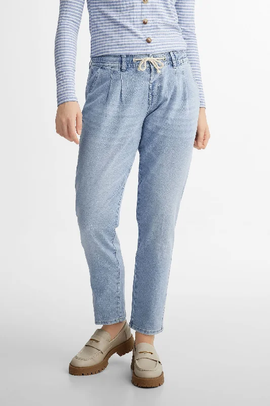 Dark Indigo Men's JeansJeans coupe ''Boyfriend'' taille élastique - Femme