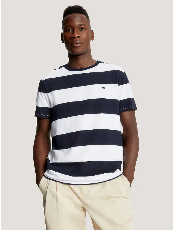 Men's Shirts with Scoop NecksTommy Hilfiger Men's Rugby Stripe T-Shirt