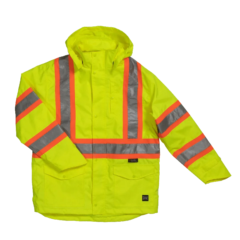 Men's Coats with Stretch FabricSafety Rain Jacket - Green