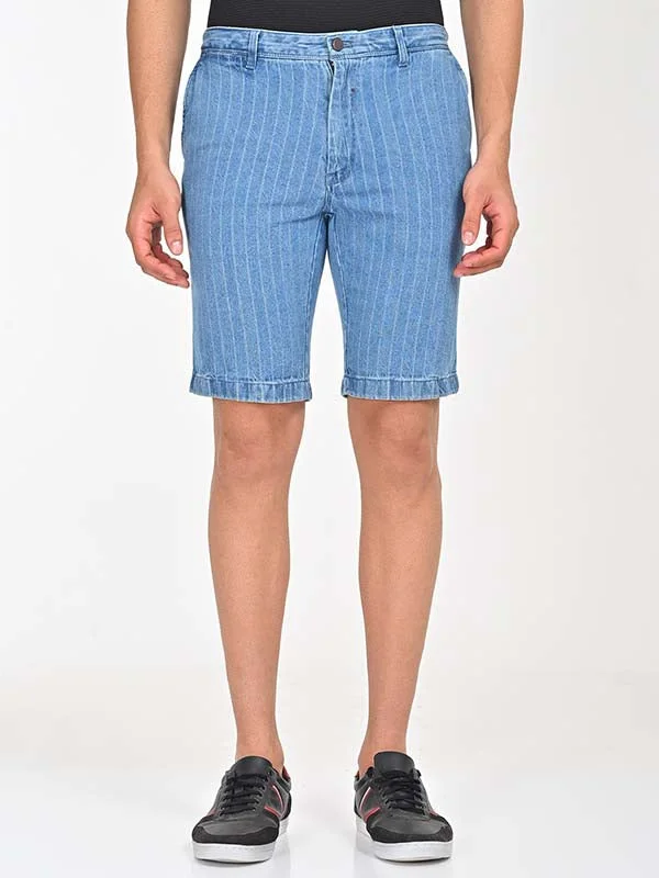 Men's Tapered Pants for a Slimming EffectMen Striped Cotton Shorts
