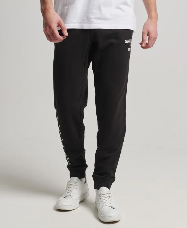 Men's Patterned Pants with StripesCode Core Sport Jogger | Black