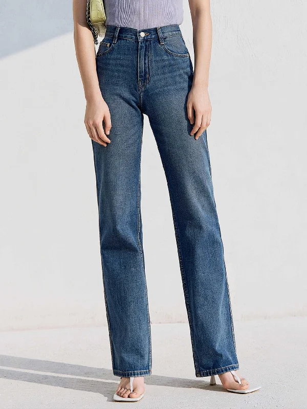 Affordable Men's JeansHigh Rise Straight Leg Jeans