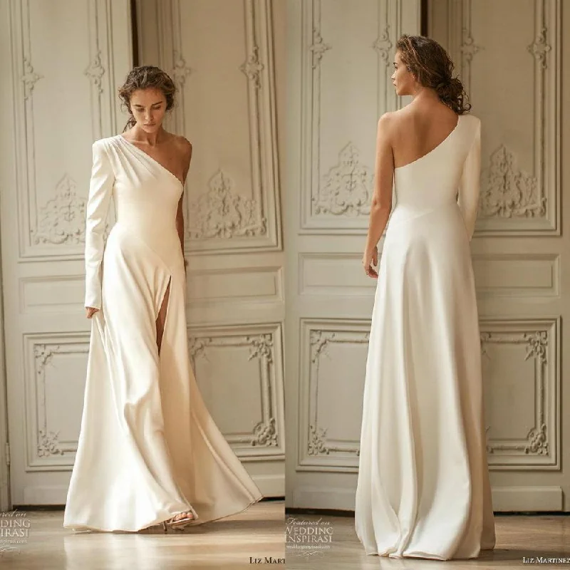 women's wrinkle-resistant dressesRoycebridal Elegant One Shoulder Wedding Dresses