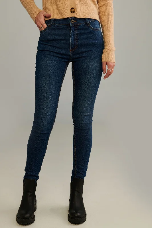 Fashionable Men's JeansJeans taille haute, coupe ajustée - Femme