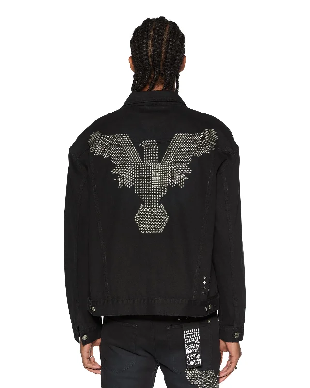 Leather Patch Men's JeansOH G JACKET REPLICA EAGLE