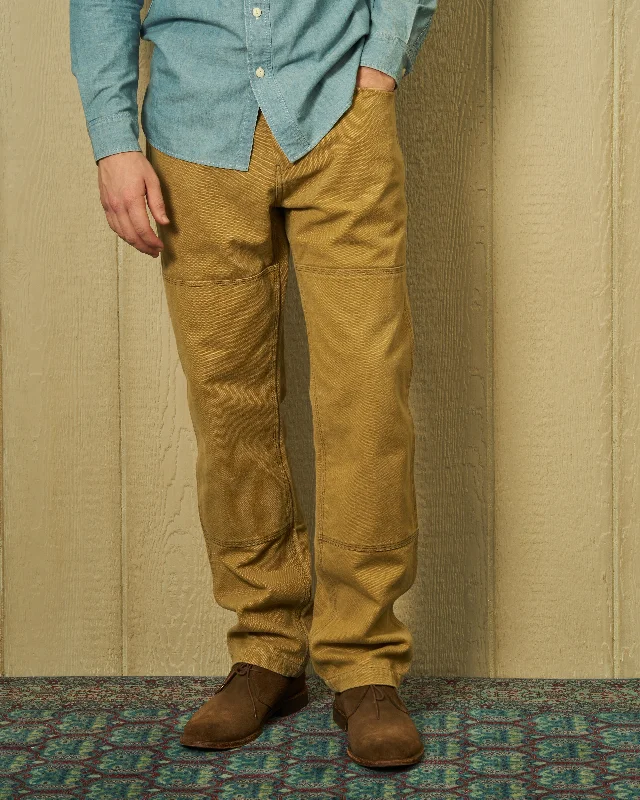 Men's Pants with Shallow PocketsDouble Knee Pant in British Khaki