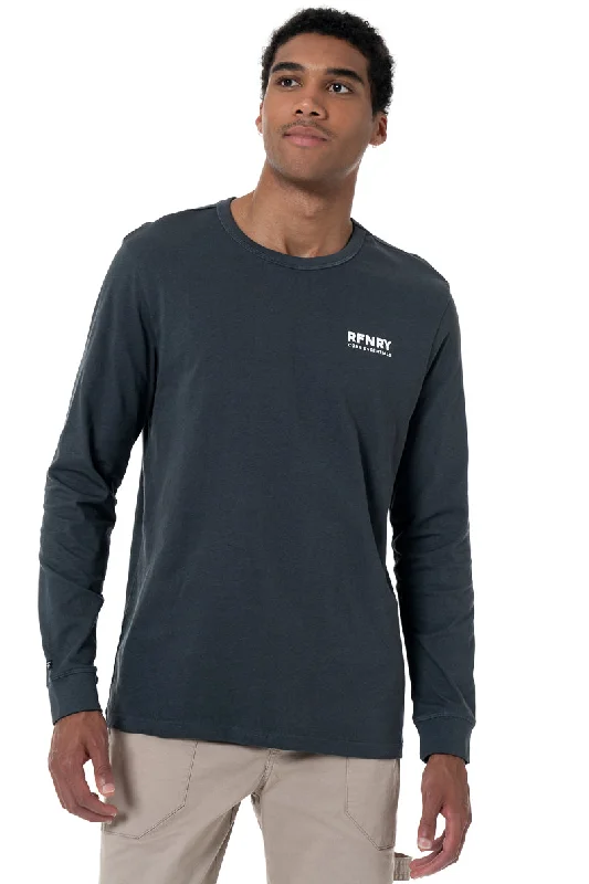 Men's Shirts with Appliquéd SleevesLong Sleeve T-Shirt _ 157008 _ Black