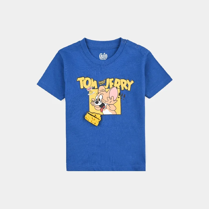 Men's Shirts with Short PlacketsInfant Boys Cotton Jersey T-Shirt-C.Blue