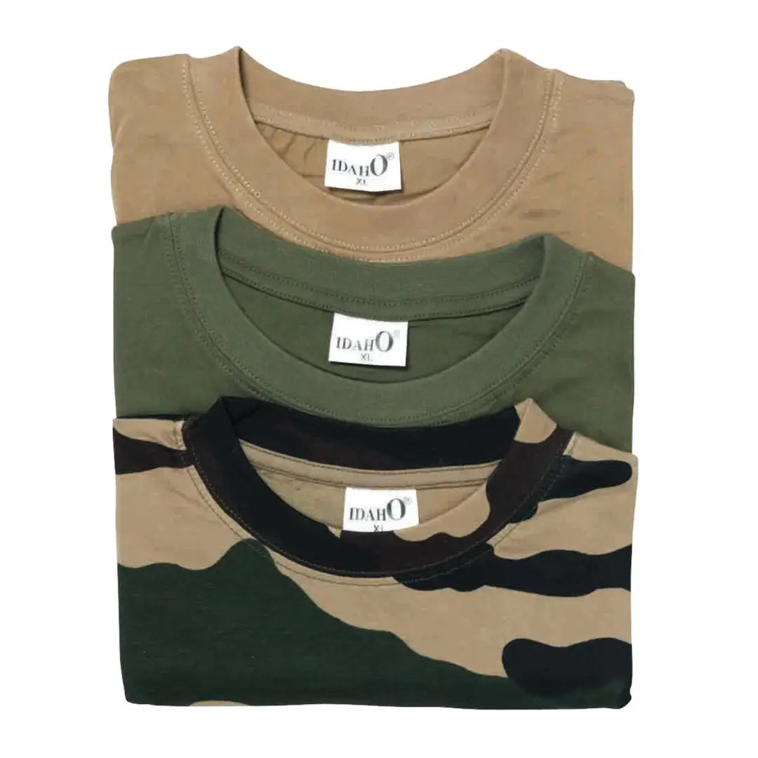 Men's Shirts with Hidden PocketsPercussion Pack Of 3 Plain T-Shirts