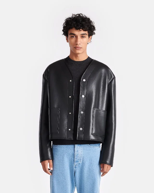 Practical Men's RaincoatsVico - Bonded Shearling Jacket - Black Brown