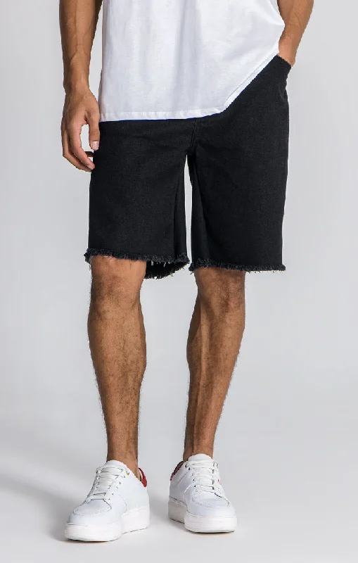 Layered Men's OverallsBlack Scorpio Denim Shorts