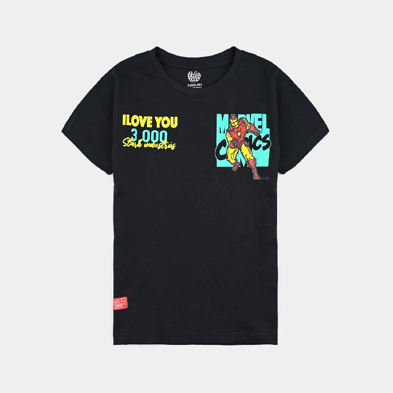 Men's Shirts with Embellished SleevesBoys Cotton Jersey T-Shirt H/S Character-BLACK Men's Shirts with Embellished SleevesBoys Cotton Jersey T-Shirt H/S Character-BLACK
