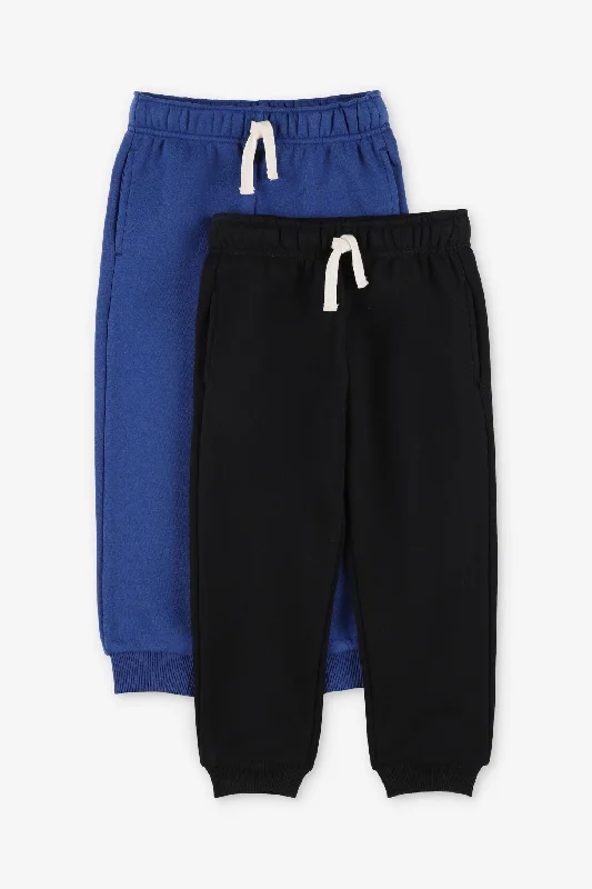 Men's Jeans with a Distressed LookLot de 2 pantalons jogger coton ouaté - Enfant garçon