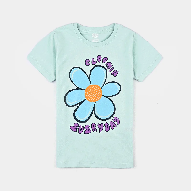 Men's Shirts with Embellished CollarsGirls Cotton Jersey T-Shirt H/S-B.Blue