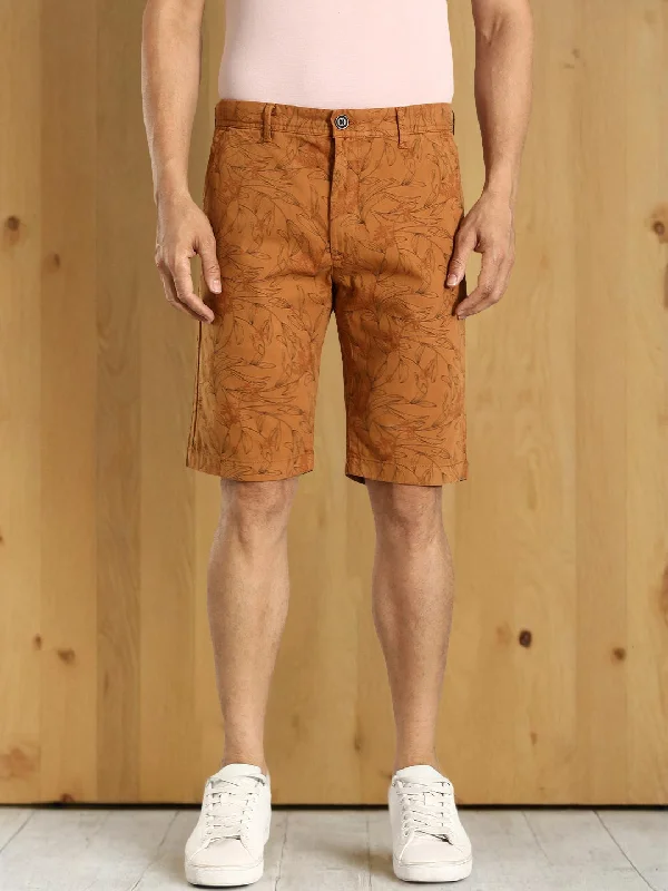 Men's Pants with Flap PocketsMen Printed Cotton Shorts