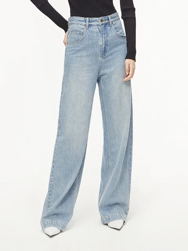 Premium Men's JeansFlowy Long Wide Leg Jeans