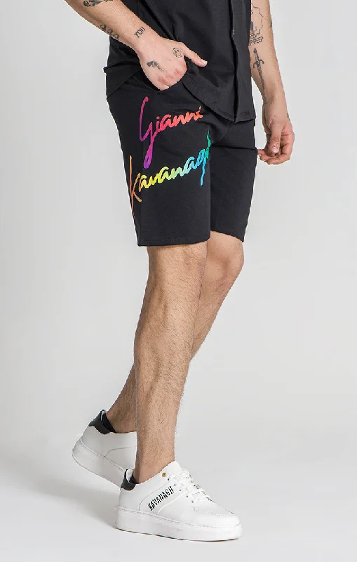 Men's Pants with Deep PocketsBlack Chromatica Signature Shorts