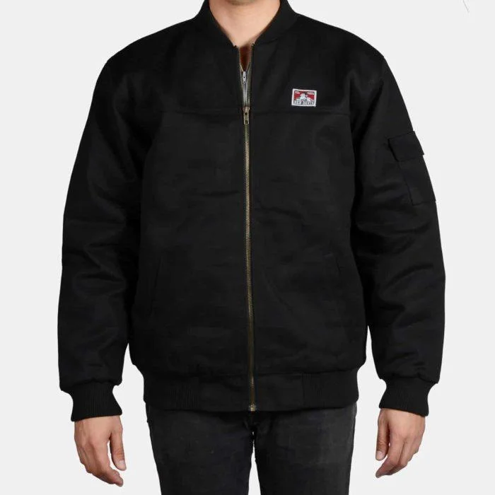 Men's Coats with Flannel LiningBomber Jacket, Black