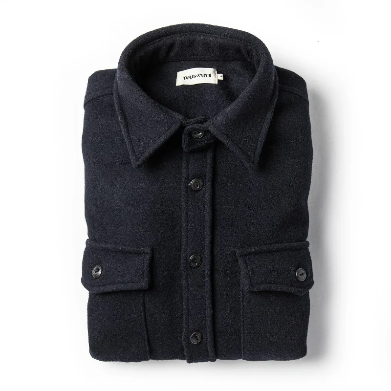 Men's Coats with ZippersThe Maritime Shirt Jacket in Deep Navy