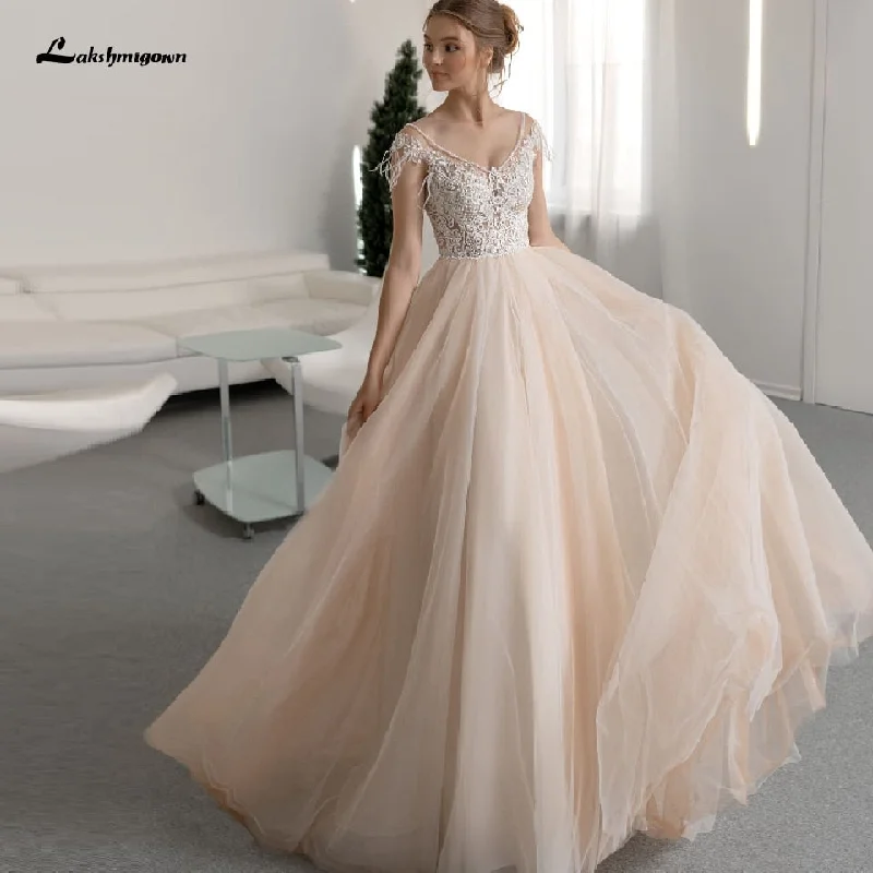 women's shift dressesRoycebridal Lakshmigown Sexy Bridal Champagne Wedding Dress V-Neck Lace Beaded Elegant Women Receipt Wedding Gowns with Cap Sleeves 2021 women's shift dressesRoycebridal Lakshmigown Sexy Bridal Champagne Wedding Dress V-Neck Lace Beaded Elegant Women Receipt Wedding Gowns with Cap Sleeves 2021