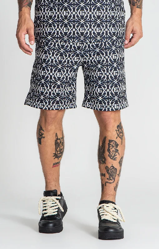 Men's Velcro-Closure Pants for ConvenienceBlack Nouveau Gold Shorts