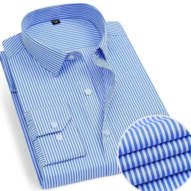 Men's Weekend Shirts for Leisurely OutingsMen's Blue Striped Shirt