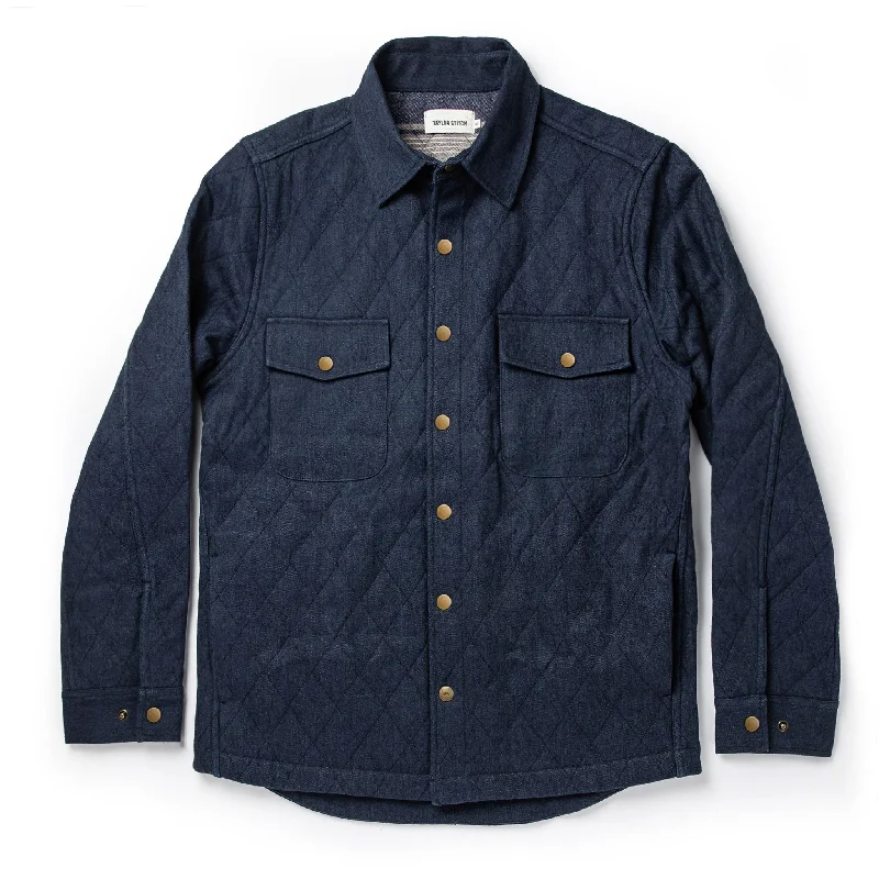Men's Coats for City WearThe Quilted Jacket in Indigo Boss Duck
