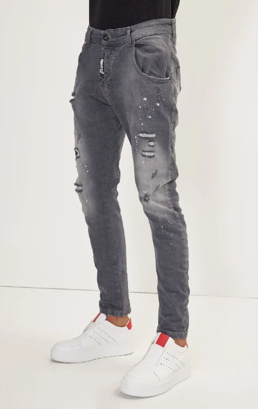Men's Jeans for Everyday WearSlim-Fit Casual Jeans - Grey