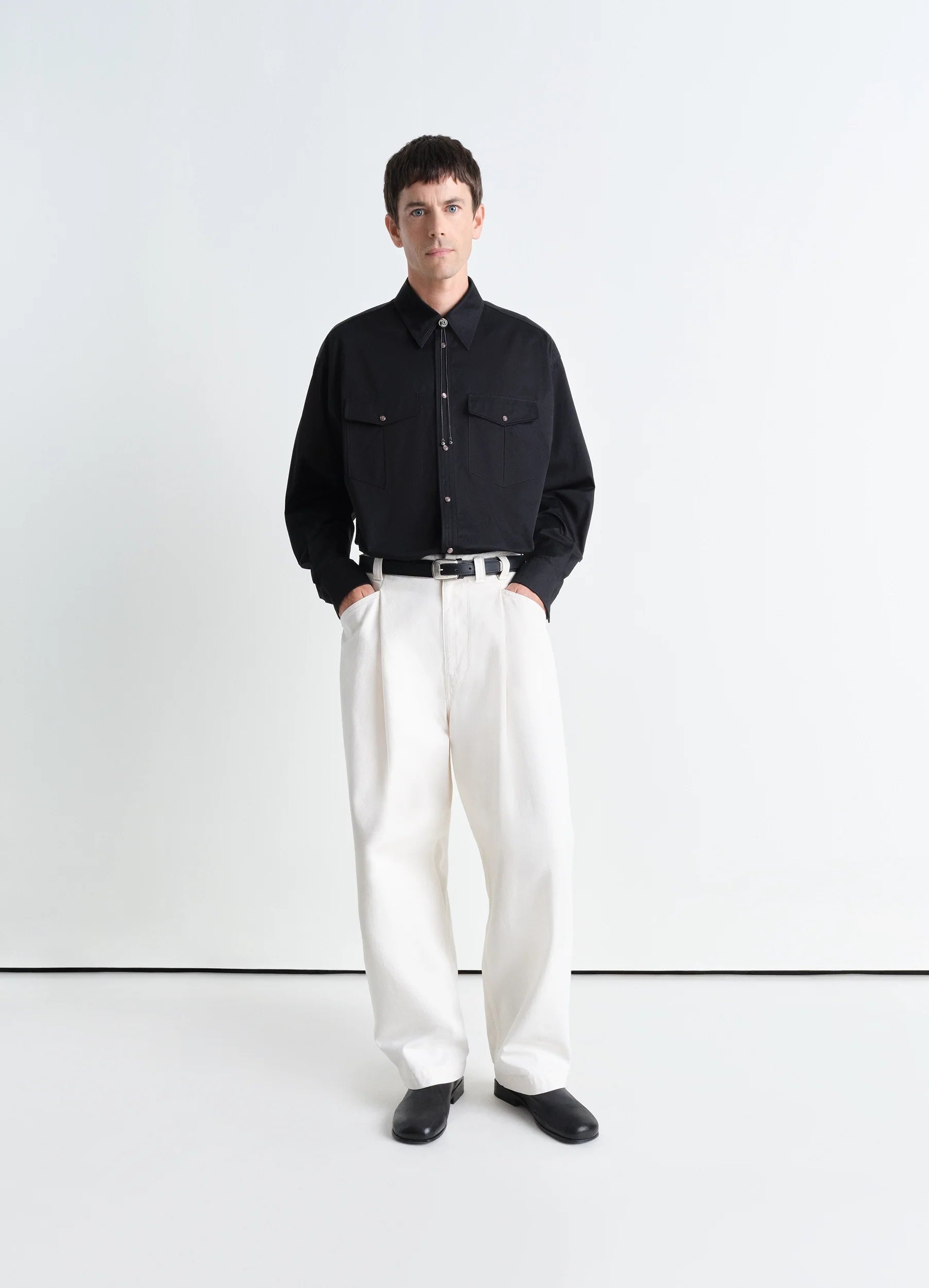 Wide-Leg Men's JeansPLEATED WORKWEAR PANTS