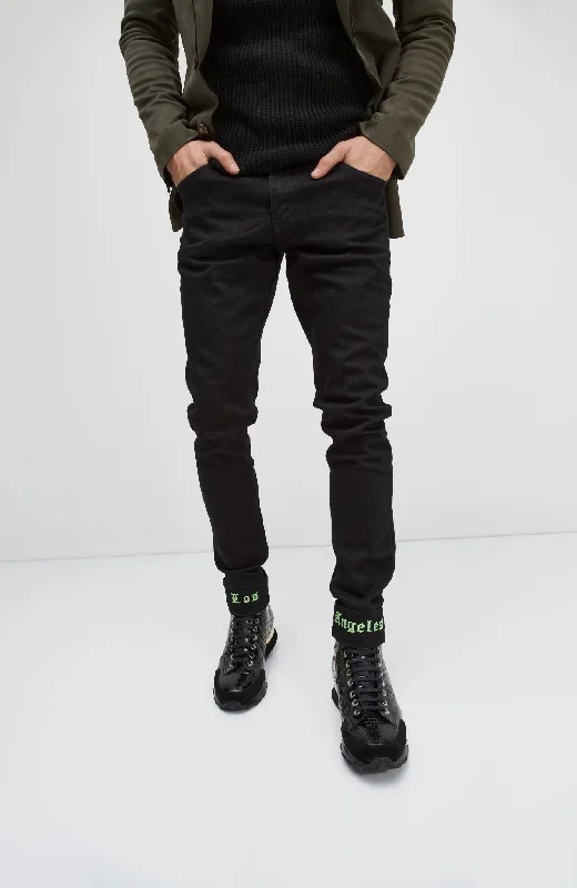 Comfortable Men's JeansLos Angeles Lux Denim - Black Green
