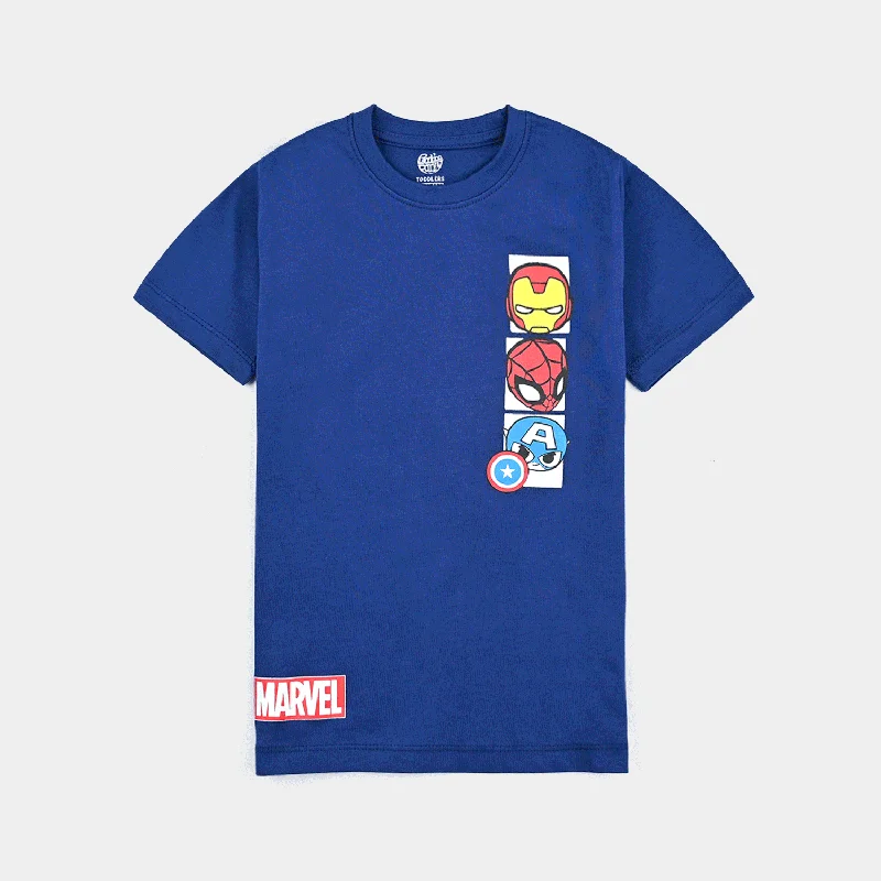Men's Shirts with Belt AttachmentsBoys Cotton Jersey T-Shirt H/S-Navy Blue