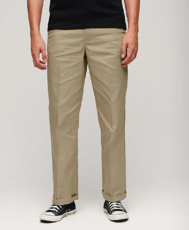 Men's Relaxed-Fit Pants for ComfortStraight Chino Trousers | Stone Wash Taupe Brown 32 Men's Relaxed-Fit Pants for ComfortStraight Chino Trousers | Stone Wash Taupe Brown 32
