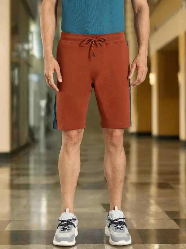 Men's Pants with Moisture-Wicking PropertiesMen Color Block Cotton Blend Shorts