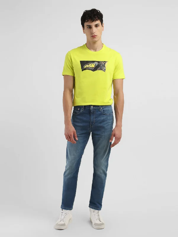 Men's Jeans in Unique PatternsMen's Blue Regular Fit Jeans