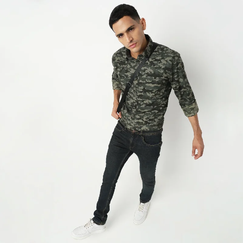 Stylish Men's Graphic T-ShirtsRegular Fit Checkered Shirt