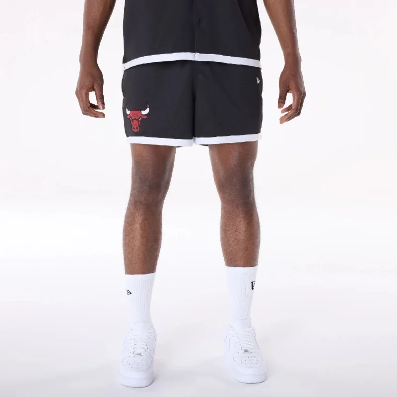 Men's Dress Pants for Special EventsChicago Bulls NBA Team Logo Black Shorts