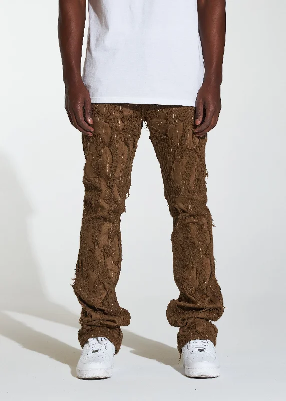 Designer Men's JeansKai Stacked Flare Denim (Brown)