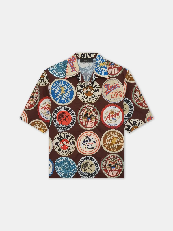 Classic Men's Dress ShirtsAMIRI COASTERS BOWLING SHIRT - Chocolate