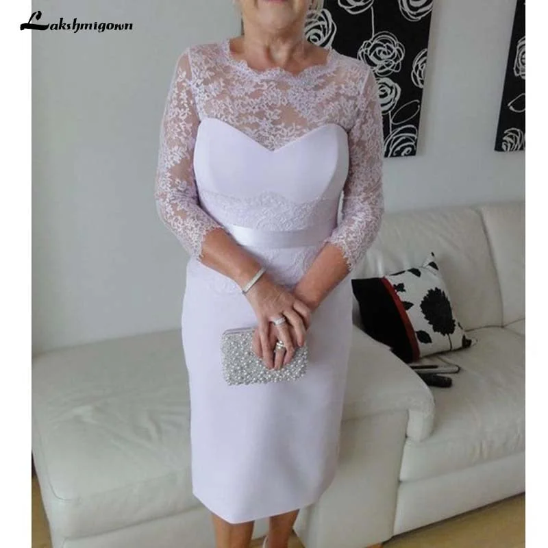 women's A-line dressesLace Long Sleeve Mother of the Bride Dresses Sheath Satin Skirt Short Wedding Party Dress for Women veatidos de madrina women's A-line dressesLace Long Sleeve Mother of the Bride Dresses Sheath Satin Skirt Short Wedding Party Dress for Women veatidos de madrina