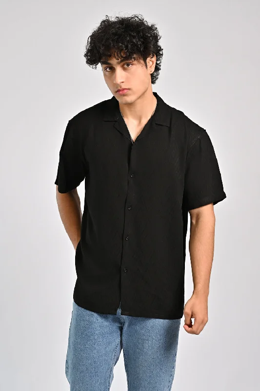 Men's Dressy Casual Shirts for Smart-Casual EventsJACQUARD BAGGY FIT SHIRT
