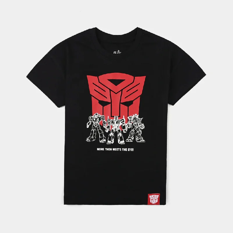 Men's Shirts with Pocket SquaresBoys Cotton Jersey T-Shirt H/S Character-Jet Black