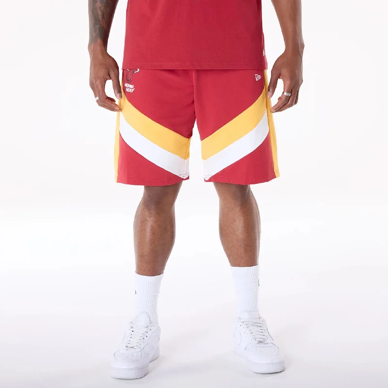 Men's Pants with Adjustable CuffsMiami Heat NBA Panel Dark Red Shorts