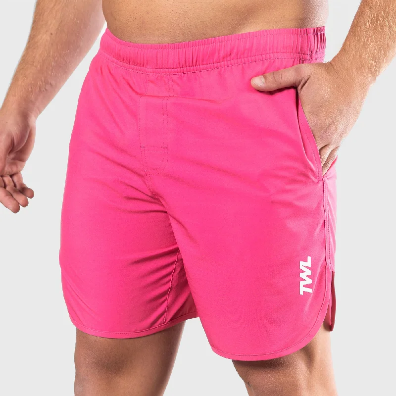 Men's Pants with Side PocketsTWL - MEN'S FLEX SHORTS - FLAMINGO