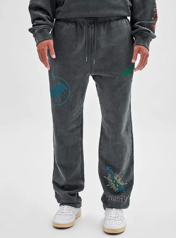 Men's Pants with Wrinkle-Resistant FabricGuess Originals x Batman Black Signal Trackpants