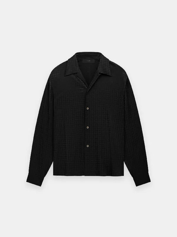 Men's Cufflink-Ready Shirts for Formal EventsMA QUAD LONG SLEEVE SHIRT - Black