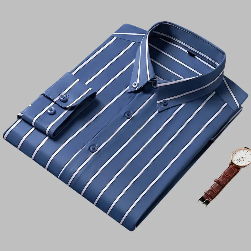 Men's Logo T-Shirts for Brand RepresentationMen's Business Wide Striped Shirt