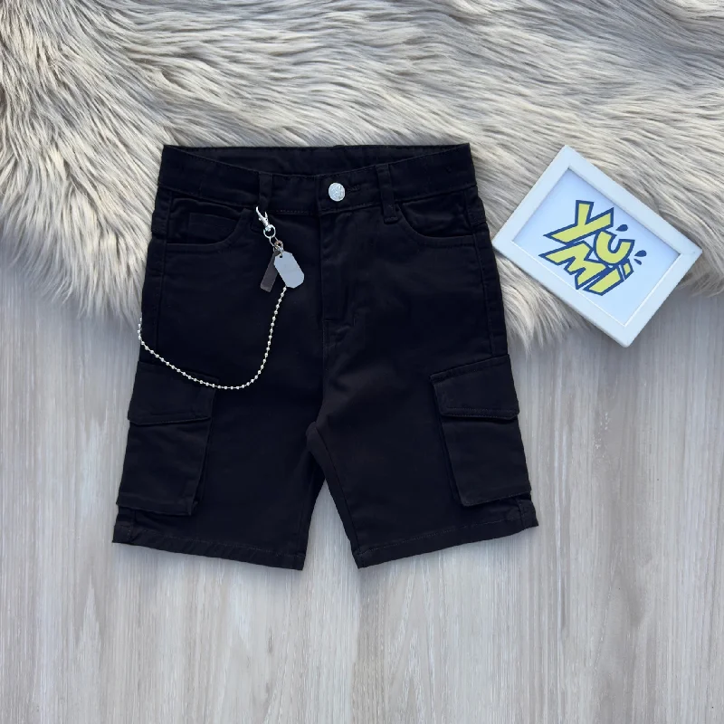 Best Selling Men's Jeans BrandsKids' Black Cotton Cargo Shorts
