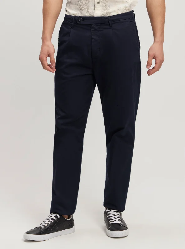 Men's Pants with Ripped and Distressed DetailsNavy Noah Mid-Rise Chino Pants
