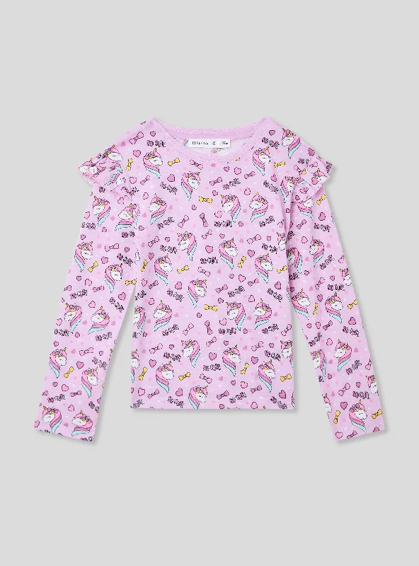 Men's Shirts with Drawstring WaistbandsKids Girls Long-sleeved T-shirt