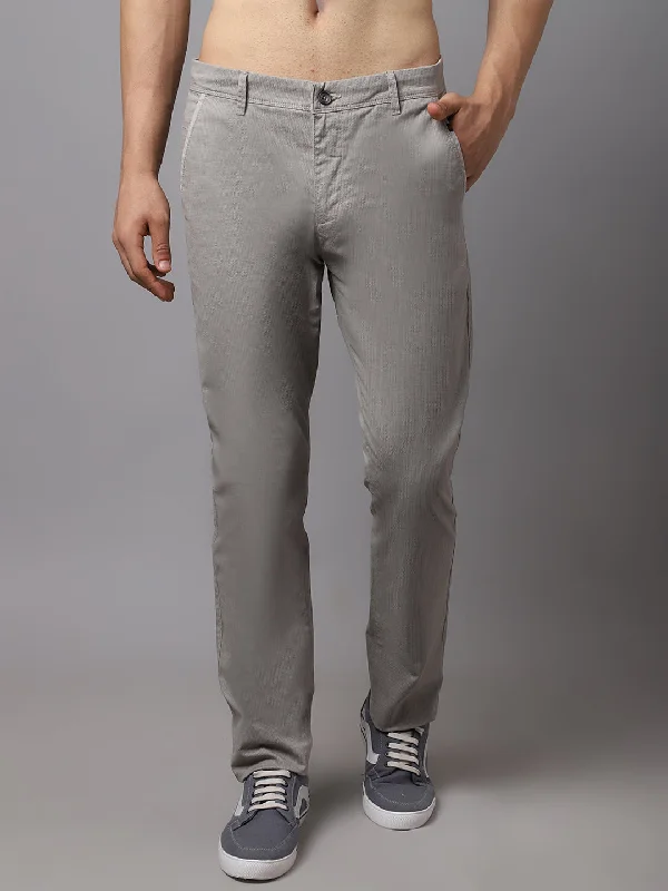 Men's Pants with Button-CuffsMen's Casual Flat front Stone  Trousers